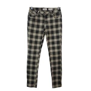 (Ma) Ran Beeri Women's Jr Pants Size 5 Plaid skinny Stretch Academia Preppy